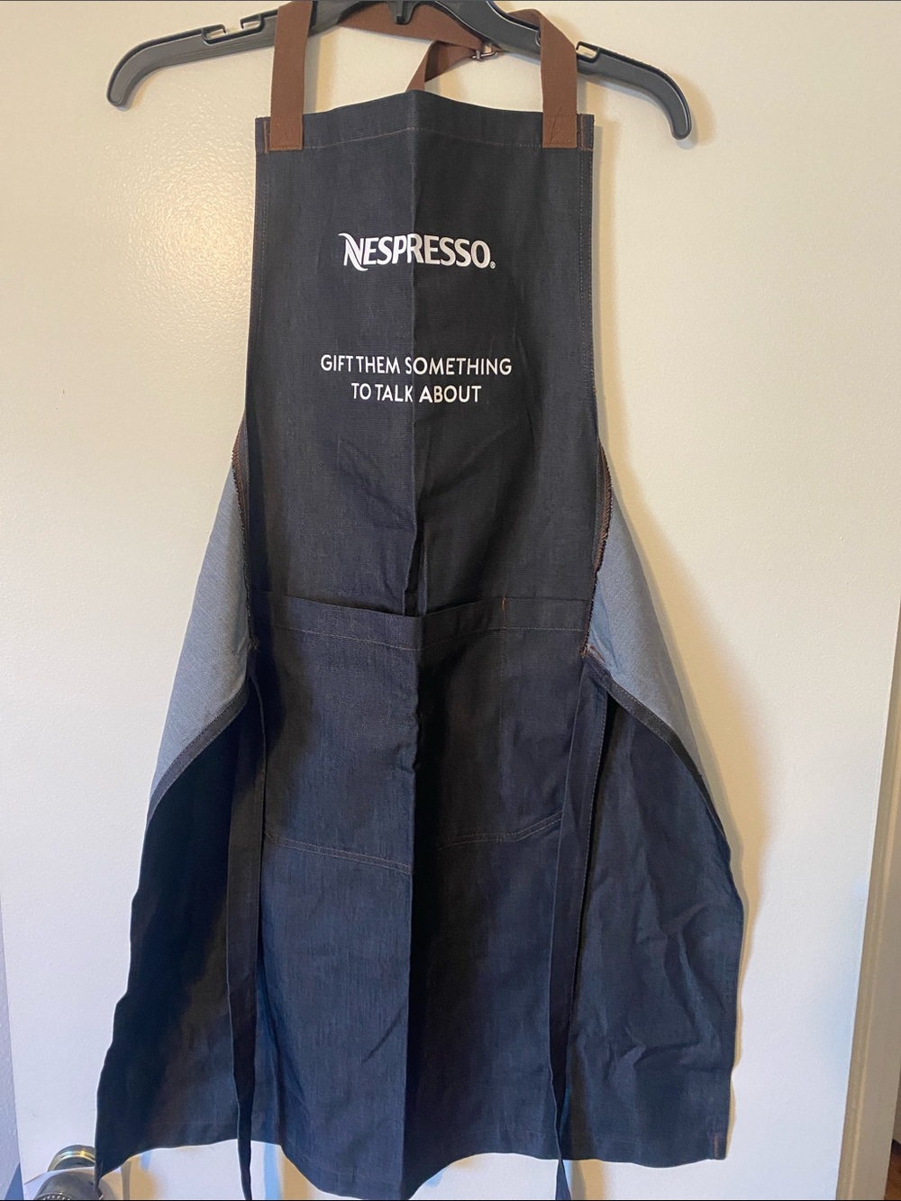 Nespresso Denim Apron with Text